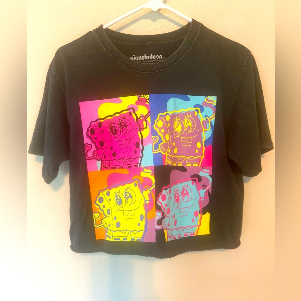 Nickelodeon Sponge Bob Crop Shirt - Small